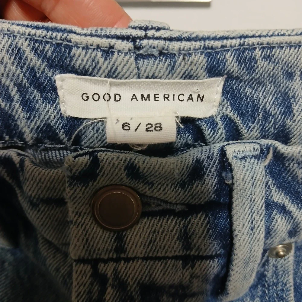 Good American Good Straight‎ Light Acid Wash Jeans GN235T Size 6 28 Womens - Picture 3 of 8